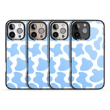 iPhone 16 Pro Max Blue and White Cow Print Black Impact Phone Case