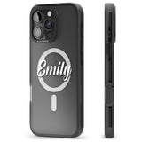 iPhone 16 Pro Max Personalised Clear Text 1B Black Impact Phone Case