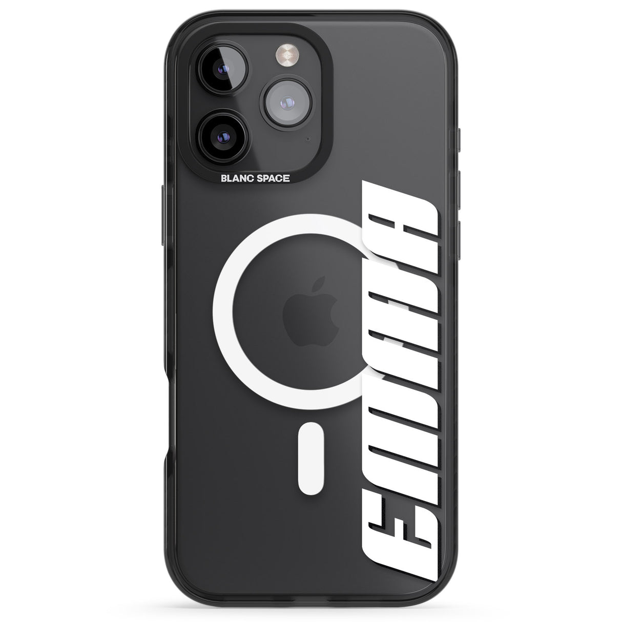 iPhone 16 Pro Max Personalised Clear Text 4B Black Impact Phone Case