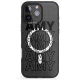 iPhone 16 Pro Max Personalised Clear Text 5A Black Impact Phone Case