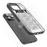 iPhone 16 Pro Max Personalised Clear Text 5A Black Impact Phone Case