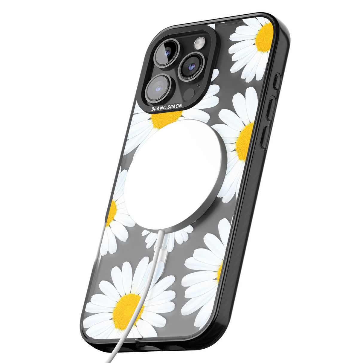 iPhone 16 Pro Max Summer Daisy Black Impact Phone Case