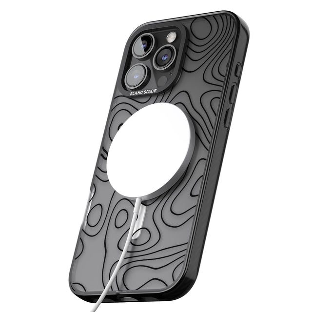 iPhone 16 Pro Max Damascus Steel Black Impact Phone Case