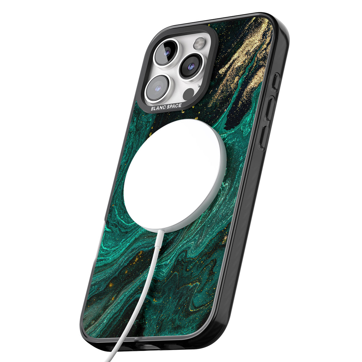 iPhone 16 Pro Max Emerald Lagoon Black Impact Phone Case