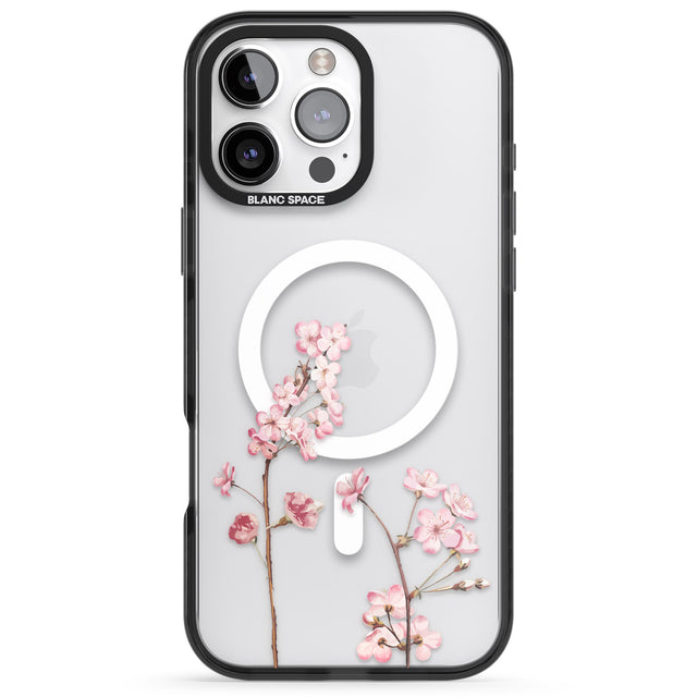 iPhone 16 Pro Max Blossom Flower Black Impact Phone Case