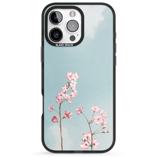 iPhone 16 Pro Max Blossom Flower Sky Black Impact Phone Case