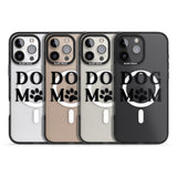 iPhone 16 Pro Max Dog Mom Paw Print Black Impact Phone Case