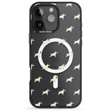 iPhone 16 Pro Max Bull Terrier Dog Pattern Clear Black Impact Phone Case