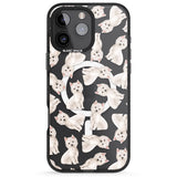 iPhone 16 Pro Max Westie Watercolour Dog Pattern Black Impact Phone Case