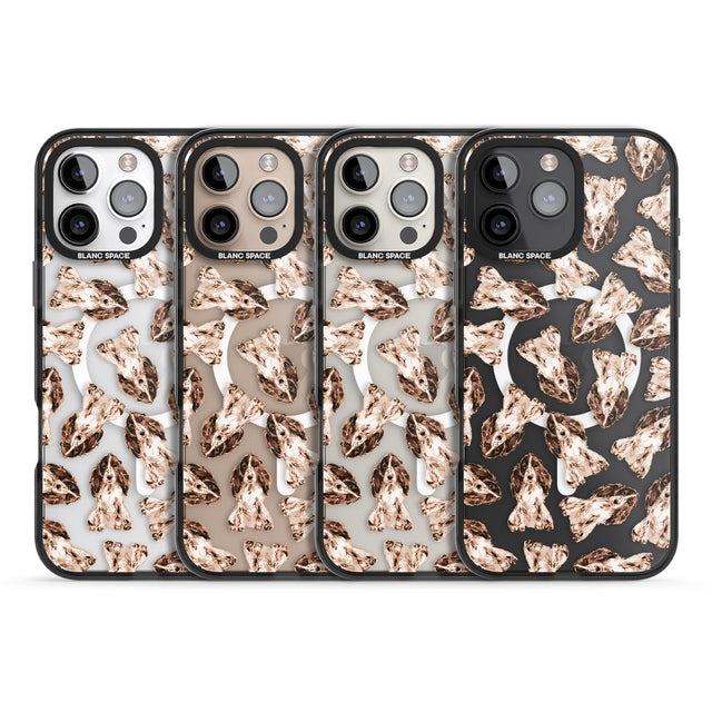 iPhone 16 Pro Max Cocker Spaniel (Brown) Watercolour Dog Pattern Black Impact Phone Case