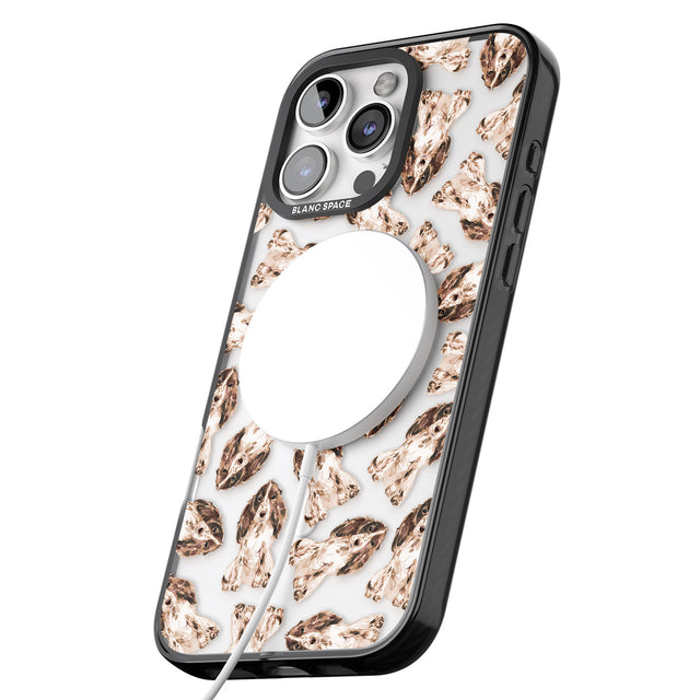 iPhone 16 Pro Max Cocker Spaniel (Brown) Watercolour Dog Pattern Black Impact Phone Case