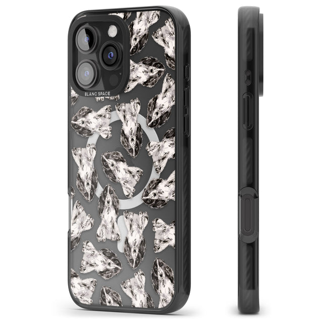 iPhone 16 Pro Max Cocker Spaniel (Black) Watercolour Dog Pattern Black Impact Phone Case