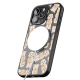 iPhone 16 Pro Max Cockapoo (Champagne) Watercolour Dog Pattern Black Impact Phone Case