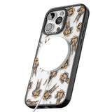 iPhone 16 Pro Max Doberman Watercolour Dog Pattern Black Impact Phone Case