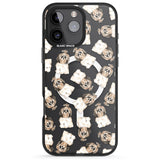 iPhone 16 Pro Max Shih tzu (Long Hair) Watercolour Dog Pattern Black Impact Phone Case