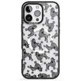 iPhone 16 Pro Max Poodle (Black) Watercolour Dog Pattern Black Impact Phone Case