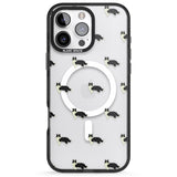 iPhone 16 Pro Max Border Collie Dog Pattern Clear Black Impact Phone Case