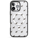 iPhone 16 Pro Max Boston Terrier Dog Pattern Clear Black Impact Phone Case