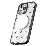 iPhone 16 Pro Max Boston Terrier Dog Pattern Clear Black Impact Phone Case