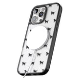 iPhone 16 Pro Max Black Labrador Dog Pattern Clear Black Impact Phone Case