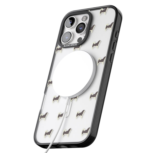 iPhone 16 Pro Max Alaskan Malamute Dog Pattern Clear Black Impact Phone Case