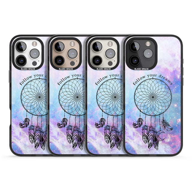 iPhone 16 Pro Max Simple Galaxy Pattern Dreamcatcher Black Impact Phone Case