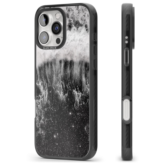 iPhone 16 Pro Max Ocean Wave Galaxy Print Black Impact Phone Case