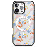 iPhone 16 Pro Max Small Flower Mix: Transparent Black Impact Phone Case