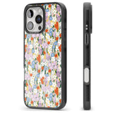 iPhone 16 Pro Max Energetic Floral Mix: Transparent Black Impact Phone Case