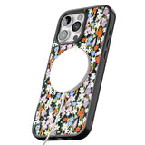 iPhone 16 Pro Max Energetic Floral Mix: Solid Black Impact Phone Case