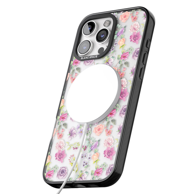 iPhone 16 Pro Max Sunday Flowers Black Impact Phone Case