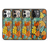 iPhone 16 Pro Max Pastel Toned Autumn Leaves Black Impact Phone Case