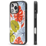 iPhone 16 Pro Max Retro Leaves Black Impact Phone Case