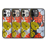 iPhone 16 Pro Max Retro Leaves Black Impact Phone Case