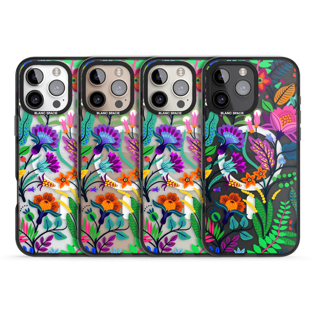 iPhone 16 Pro Max Floral Vibe Black Impact Phone Case