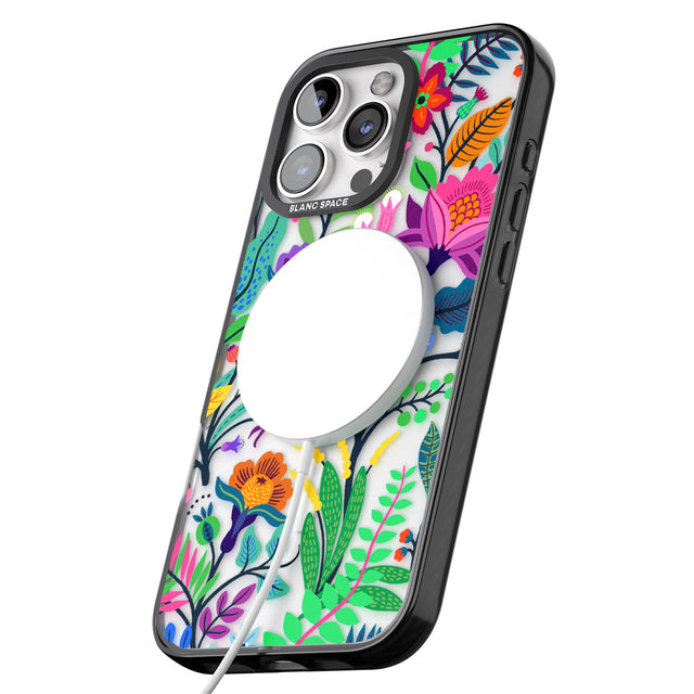 iPhone 16 Pro Max Floral Vibe Black Impact Phone Case