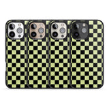 iPhone 16 Pro Max Black & Lime Check Black Impact Phone Case