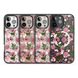 iPhone 16 Pro Max Floral Menagerie Transparent Design Black Impact Phone Case