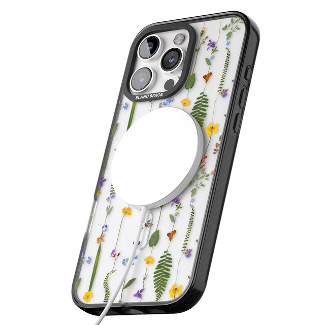 iPhone 16 Pro Max Wildflower Chain Black Impact Phone Case