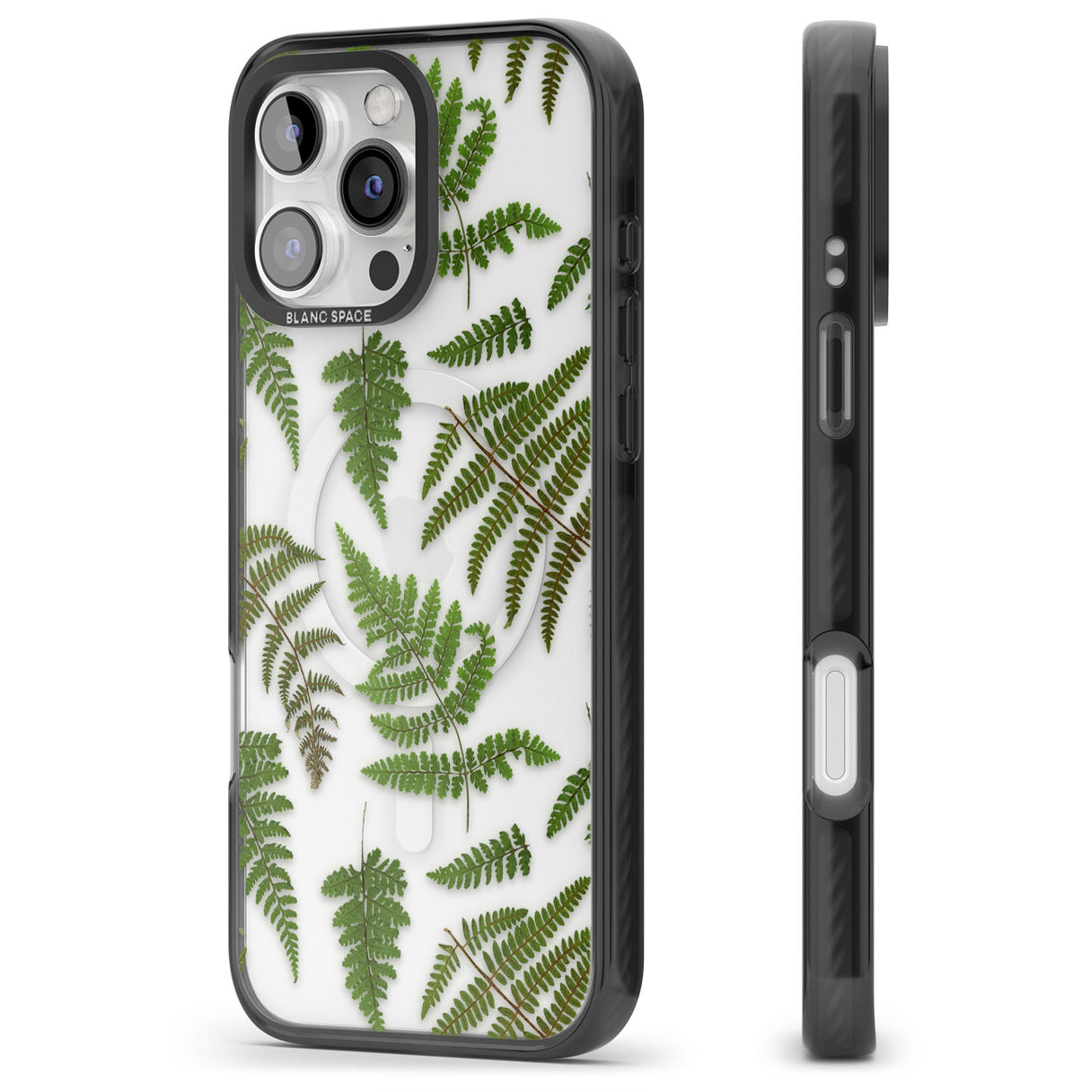 iPhone 16 Pro Max Leafy Ferns Black Impact Phone Case