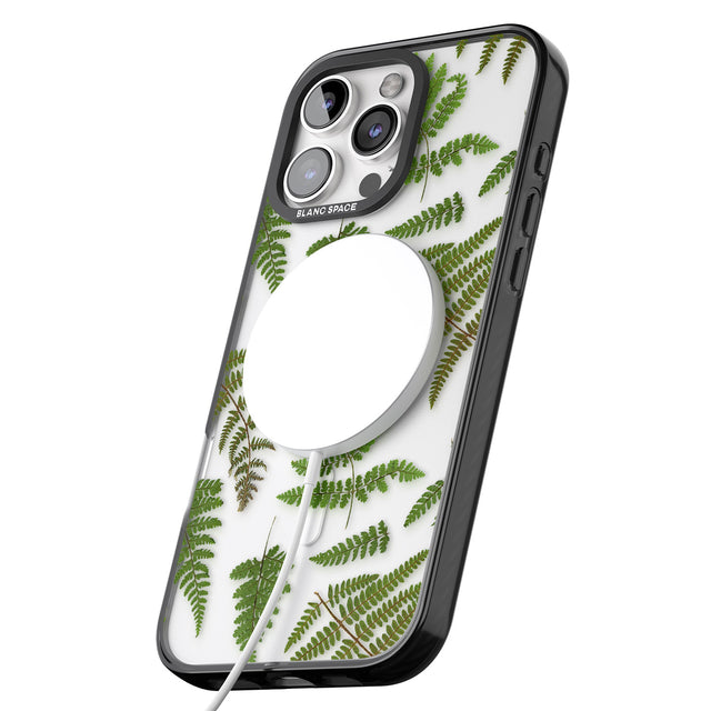 iPhone 16 Pro Max Leafy Ferns Black Impact Phone Case