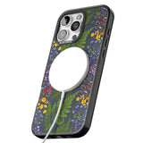 iPhone 16 Pro Max Busy Floral and Fern Design - Navy Black Impact Phone Case