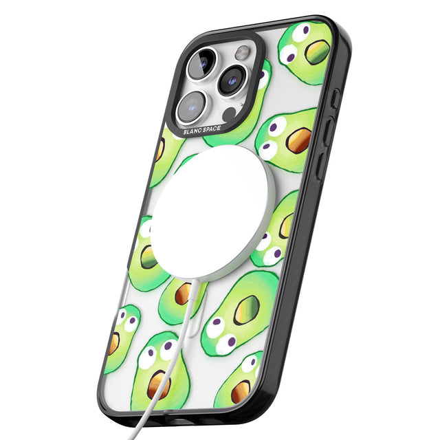 iPhone 16 Pro Max Shocked Avocados Black Impact Phone Case