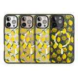 iPhone 16 Pro Max Bright Lemon Fruity Pattern Black Impact Phone Case