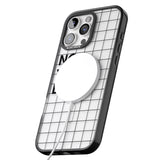 iPhone 16 Pro Max Grid Pattern Not Your Babe Black Impact Phone Case