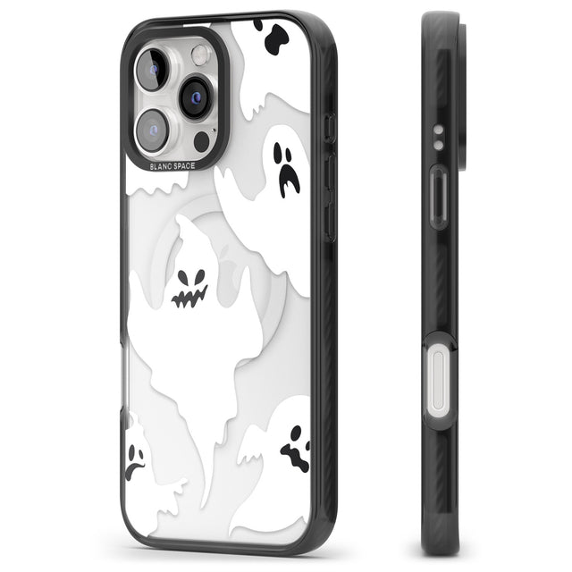 iPhone 16 Pro Max Ghost Pattern Black Impact Phone Case