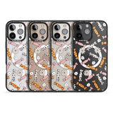 Floral Candy Black Impact Magsafe Phone Case for iPhone 16 Pro, iPhone 16 Pro Max