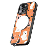 Orange Halloween Pattern Black Impact Magsafe Phone Case for iPhone 16 Pro, iPhone 16 Pro Max