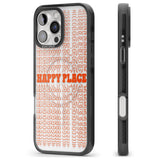 iPhone 16 Pro Max Happy Place (Orange) Black Impact Phone Case + Magsafe