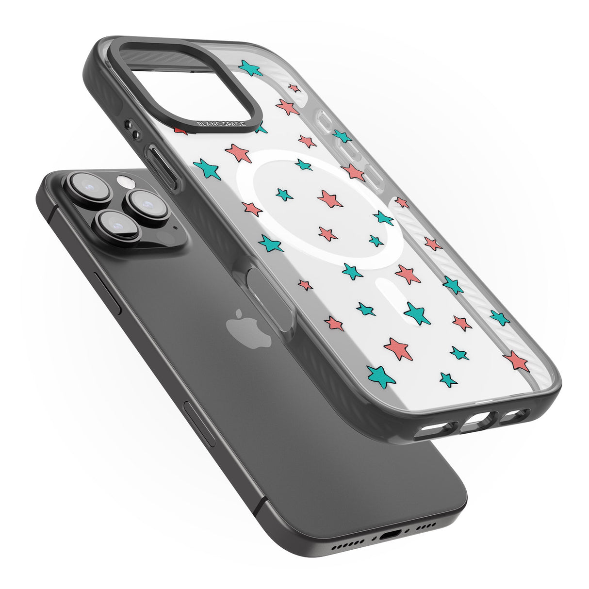 iPhone 16 Pro Max Heartstopper Stars Pattern Black Impact Phone Case